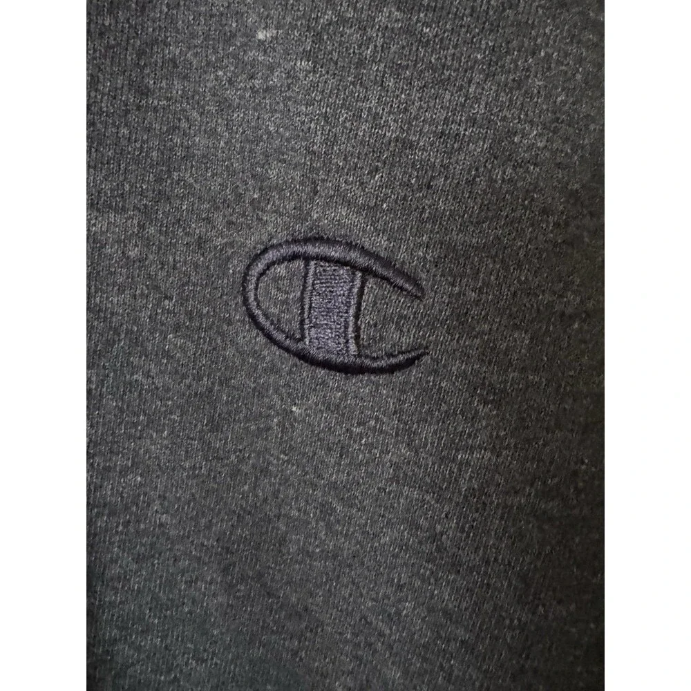 Champion Crewneck Sweatshirt Mens XXL 2XL Gray Embroidered Logo Pullover